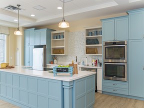 The gourmet demonstration kitchen is one of the many amenities available for residents’ use at V!VA Barrhaven Retirement Community.