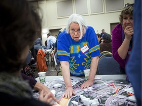 Marianne Wilkinson, a former city councillor for Kanata, at one of the workshops for the new Ottawa Public Library at the Nepean Sportsplex Saturday March 2, 2019.  Ashley Fraser/Postmedia