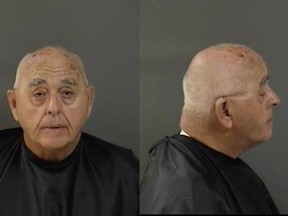 Booking photo of Cornwall resident Peter George McBride, 78, charged with soliciting prostitution