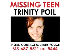 Family and friends have plastered Trinity's missing poster across Ontario.