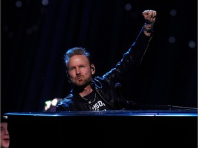 Canadian Music Hall of Fame recipient Corey Hart performs during the Juno Music Awards at Budweiser Gardens in London, Ontario, Canada, on March 17, 2019.