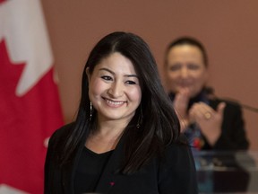 Minister for Women and Gender Equality and Minister of International Development Maryam Monsef was sworn in during a cabinet shuffle at Rideau Hall on Friday,