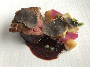 Beef, foie, truffles and salsify three ways at La Chronique in Montreal, pic by Peter Hum