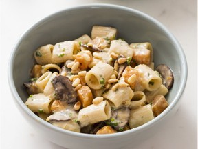 Creamy Rigatoni With Mushrooms. The recipe appears in the cookbook "Cook it in Your Dutch Oven."