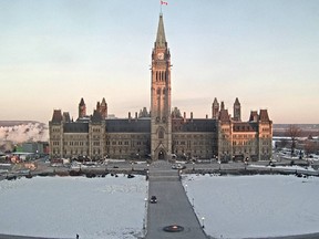 The day started bright on Parliament Hill.