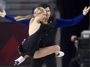 A file photo of Marjorie Lajoie and Zachary Lagha during the junior ice dance program during the grand prix of figure skating finals in Vancouver on Dec. 6.