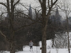 Sir John A MacDonald ski trail along the Ottawa River in Ottawa