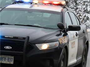 Ontario Provincial Police took two suspects into custody after getting a traffic complaint about suspicious drivers on Highway 11.  TIMMINS TIMES FILE PHOTO / LEN GILLIS