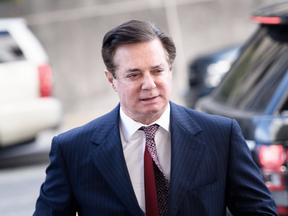 Paul Manafort arrives for a hearing at U.S. District Court in Washington, DC. on June 15, 2018.