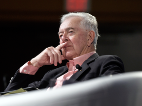 Preston Manning listens during the Manning Networking Conference in Ottawa on March 22, 2019.