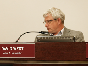 Richmond Hill city councillor David West during a committee meeting in 2015.