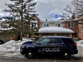 Scene of shooting incident on Aspen Village Circle in Orléans, Saturday, March 16, 2018.