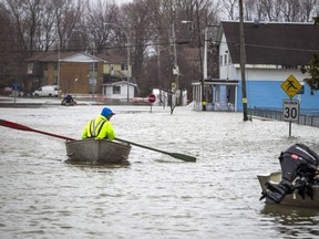 Flood victim on Rue St-Louis in Gatineau.