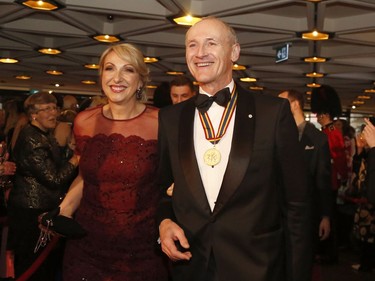Actor Colm Feore, recipient of a Lifetime Artistic Achievement award, arrives on the red carpet with his wife Donna Feore at the Governor General's Performing Arts Awards at the National Arts Centre in Ottawa on Saturday, April 26, 2019.