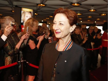 Dance educator Mavis Staines, recipient of a Lifetime Artistic Achievement award arrives on the red carpet at the Governor General's Performing Arts Awards at the National Arts Centre in Ottawa on Saturday, April 26, 2019.