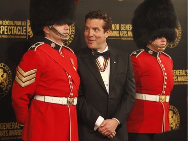 Comedian and television personality Rick Mercer, recipient of a Lifetime Artistic Achievement award, poses for a photo after arriving on the red carpet at the Governor General's Performing Arts Awards at the National Arts Centre in Ottawa on Saturday, April 26, 2019.