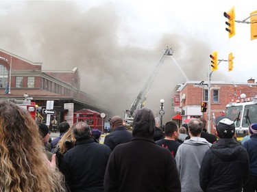 Fire at Vittoria Trattoria, 35 Williams St in Ottawa, April 12, 2019.