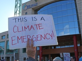 Ottawa residents rallied outside Ottawa City Hall last week to demonstrate support for a motion to declare a climate emergency.