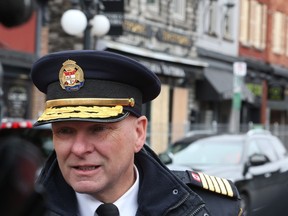 Ottawa Fire Chief, Kim Ayotte, met with the media to comment on the William St fire, April 15, 2019.