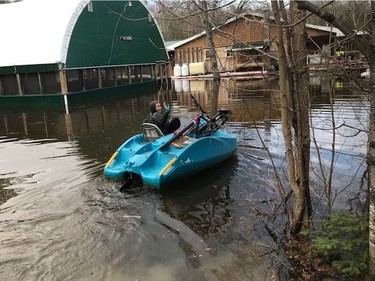 People had to get creative to get around at the Providence Point Retreat.