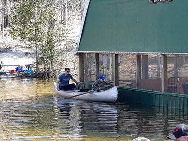 People had to get creative to get around at the Providence Point Retreat.