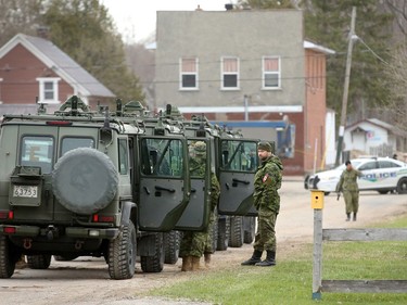 - The army was on had to help with fortifying the wall.  A wall of sand and rocks rim the area around the Quyon Ferry Monday (April 29, 2019). Homeowners in the immediate area were evacuated and police had the area cordoned off in case the wall wouldn't hold against the flooding in the area.  Julie Oliver/Postmedia