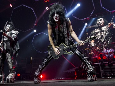 Gene Simmons and Paul Stanley of KISS performing their End Of The Road World Tour at Canadian Tire Centre in Ottawa on Wednesday.
