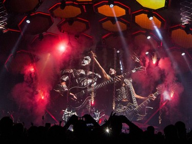 KISS performing their End Of The Road World Tour at Canadian Tire Centre in Ottawa on Wednesday.