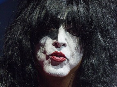 Paul Stanley of KISS performing their End Of The Road World Tour at Canadian Tire Centre in Ottawa on Wednesday.