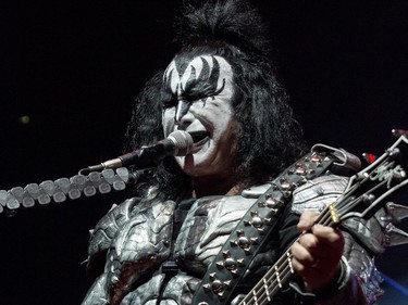 Gene Simmons of KISS performing their End Of The Road World Tour at Canadian Tire Centre in Ottawa on Wednesday.