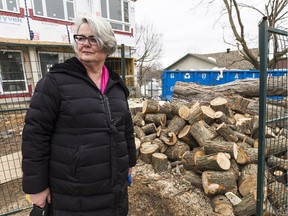 Joanne Roulston is one of a group of neighbours on Connaught Avenue upset about a towering maple tree cut down this week by a developer. April 5, 2019. Errol McGihon/Postmedia