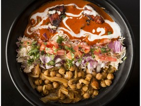 Butter chicken curry bowl at NH 44 Indian Bistro