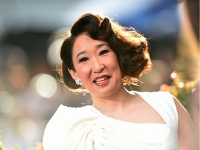 Host and Best Performance by an Actress in a Television Series  Drama "for Killing Eve" nominee Sandra Oh arrives for the 76th annual Golden Globe Awards on January 6, 2019, at the Beverly Hilton hotel in Beverly Hills, California.