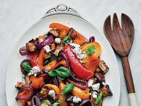 Balsamic roasted vegetables from Uncomplicated by Claire Tansey.