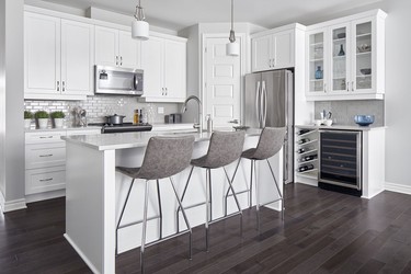 The kitchen of The Mann at Valecraft's Rathwell Landing in Stittsville.