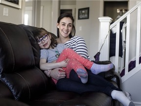 Hailey Hague and her daughter Lily Hague pictured in Edmonton Alta, on Wednesday April 3, 2019. Hailey donated part of her liver to her daughter Lily who was eight-months-old at the time.