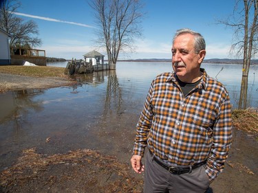 Councillor Eli El-Chantiri in the community of Constance Bay near the Ottawa River as residents anticipate rising water from the Ottawa River could possibly cause major flooding.
