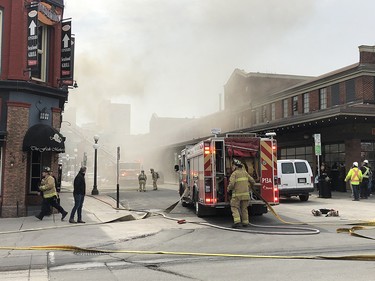 Fire in the ByWard Market Friday.