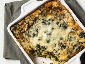 Breakfast Strata. This recipe appears in the cookbook "Vegetables Illustrated."