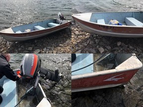 Canadian Forces tracked down an errant aluminum boat in the St. Lawrence.