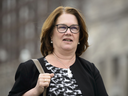 MP Jane Philpott leaves Parliament Hill in Ottawa on April 2, 2019.