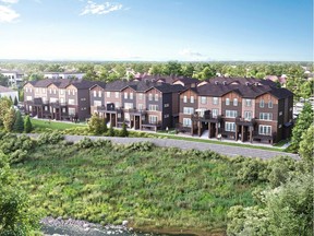 Three blocks of Minto's Infusion Terrace Homes will overlook Shirley's Brook, which is being preserved as a natural habitat for wildlife and native plants.