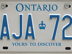 Ontario  license plates