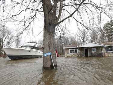 A house and a boat on Boise Lane in Cumberland Saturday April 27, 2019.