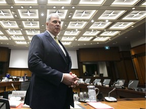 CFL Commissioner Randy Ambrosie appears as a witness at a subcommittee on Sports-Related Concussions on Parliament Hill on Wednesday, April 3, 2019.