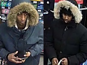 The Ottawa police Service Robbery unit is seeking the public's
help to identify two suspects in a robbery which occurred on
Saturday, February 16, 2019 at 12:10am in the 2100 block of Hunt Club
Road.