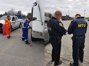 Police and MTO on a truck safety blitz in Ottawa.