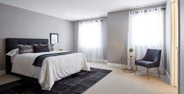 The master bedroom of The Bradley at Valecraft's Rathwell Landing in Stittsville.