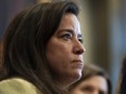 Independent MP and former Minister of Justice Jody Wilson-Raybould speaks to reporters before Question Period on Parliament Hill in Ottawa, a day after being removed from the Liberal caucus on Wednesday, April 3, 2019.