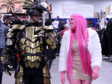 Chris Beaubien-Jeffrey garnered lots of attention in his original costume — even getting the attention of Sabrina Nicoletti, who came as "Persephone."